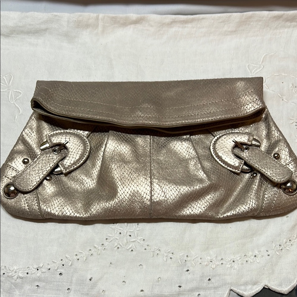 Hype‎ - vintage leather  Metallic Clutch